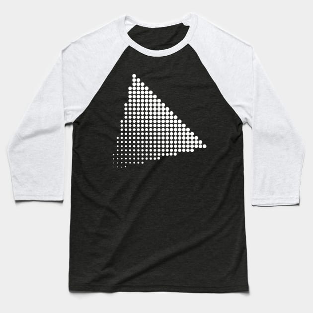 Raster Triangle Baseball T-Shirt by lkn